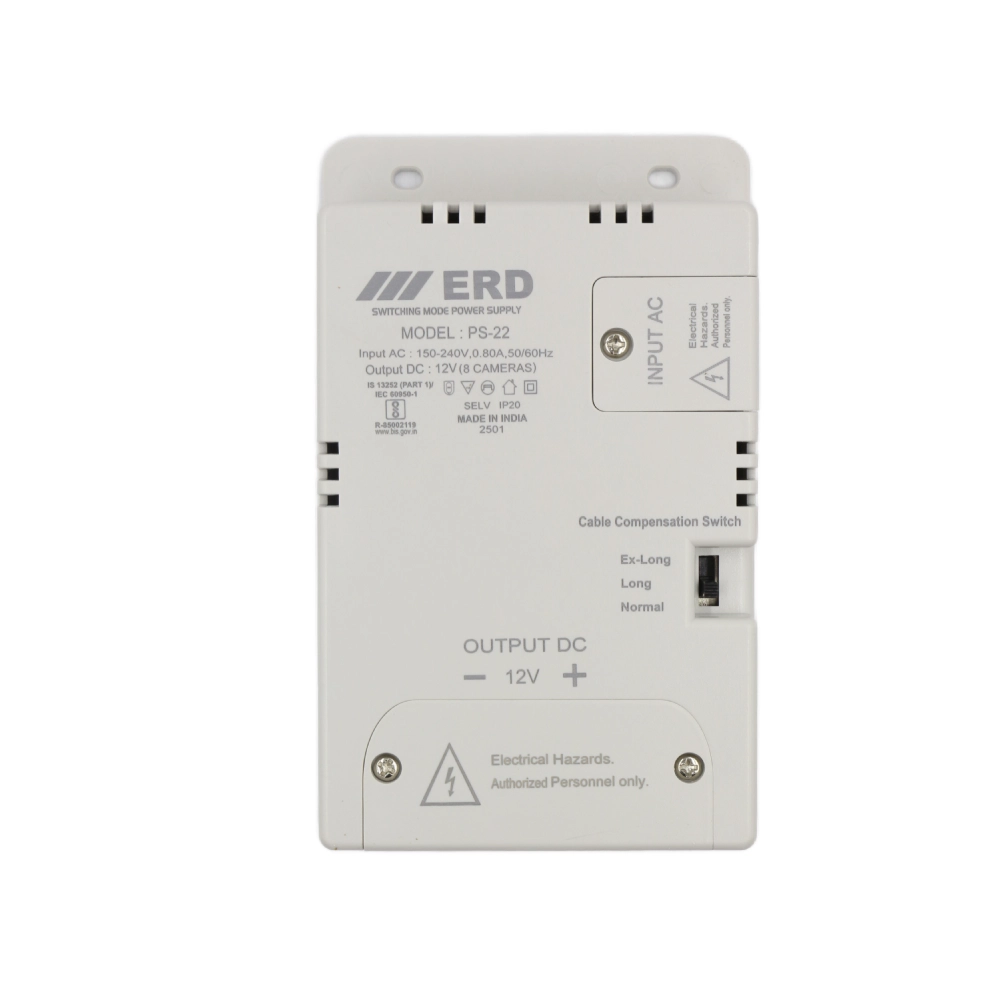 ERD CCTV Power Supply 12v/8a Slim For 8ch (PS22) view 2